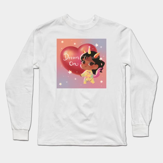 Dream On Long Sleeve T-Shirt by AliWing